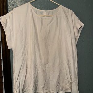 Short Sleeve Crème Colored Blouse